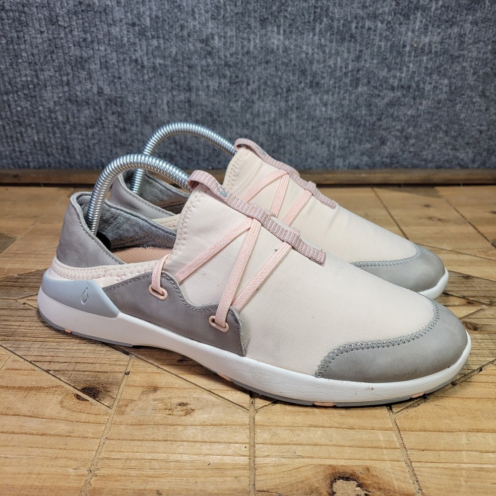 Olukai MikiLi Women's Slip On‎ Sneakers, Size 9 Pearl Blush/Pale Grey Shoes